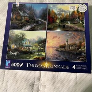 Thomas Kinkade Puzzle Set 4 puzzles 500 piece